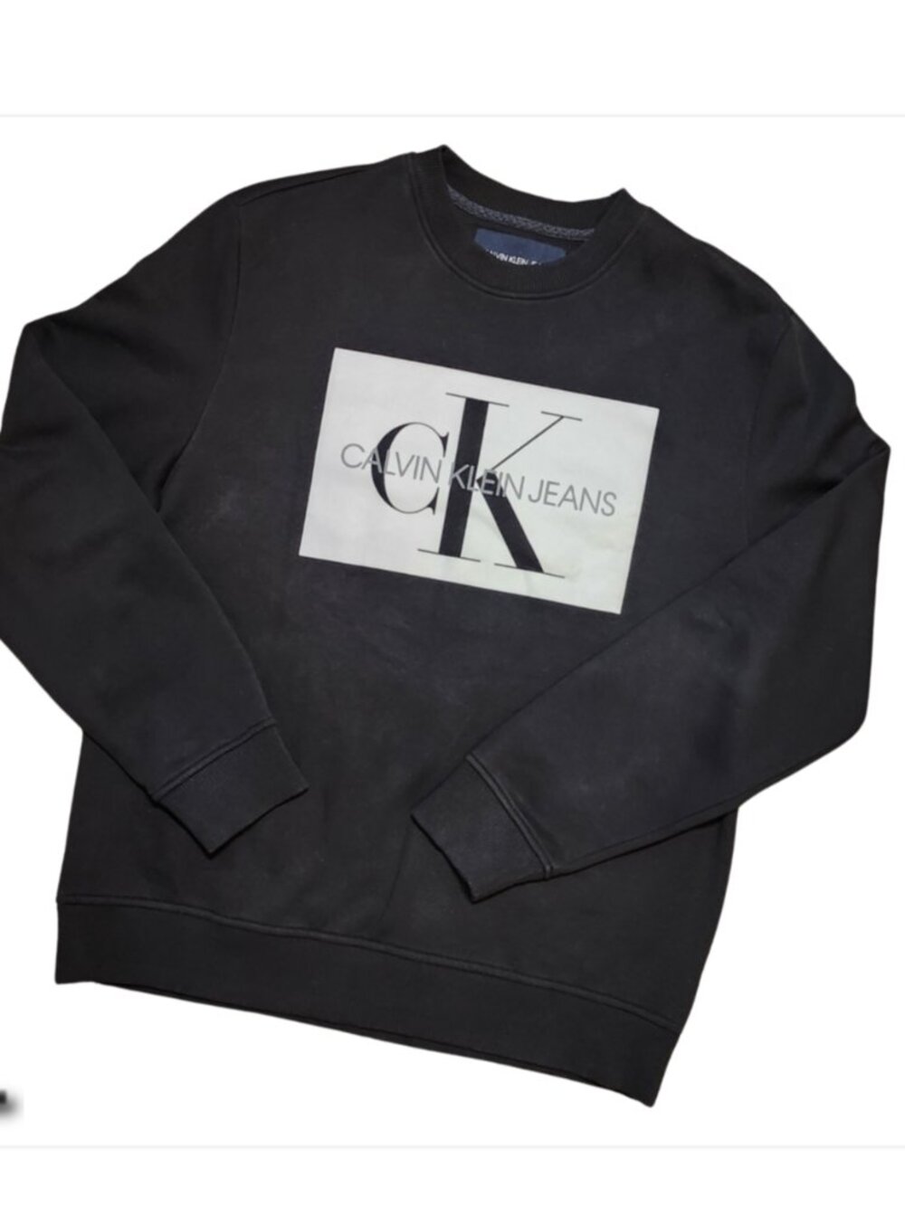 Calvin Klein Black Crewneck Men Sweatshirt US Large